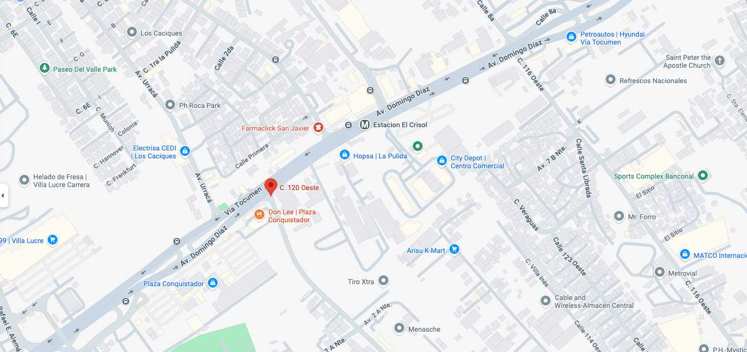 Mapa de ubicación de 32one en Calle 120 Oeste, Juan Díaz, Ciudad de Panamá, Panamá