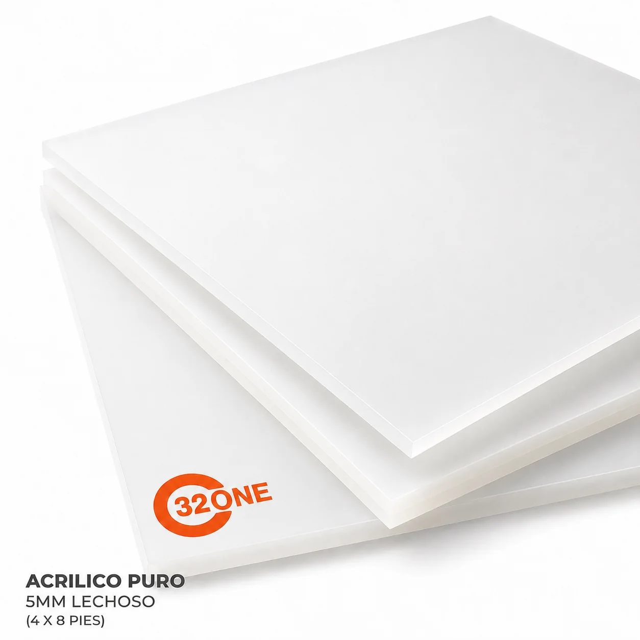 Acrilico Puro Lechoso 5mm